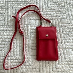 Steve Madden Crossbody Wallet Red Slim